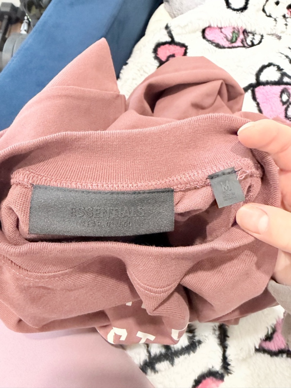 Fear of God ESSENTIALS Burgundy Crewneck T-shirt size M - Picture 6 of 8